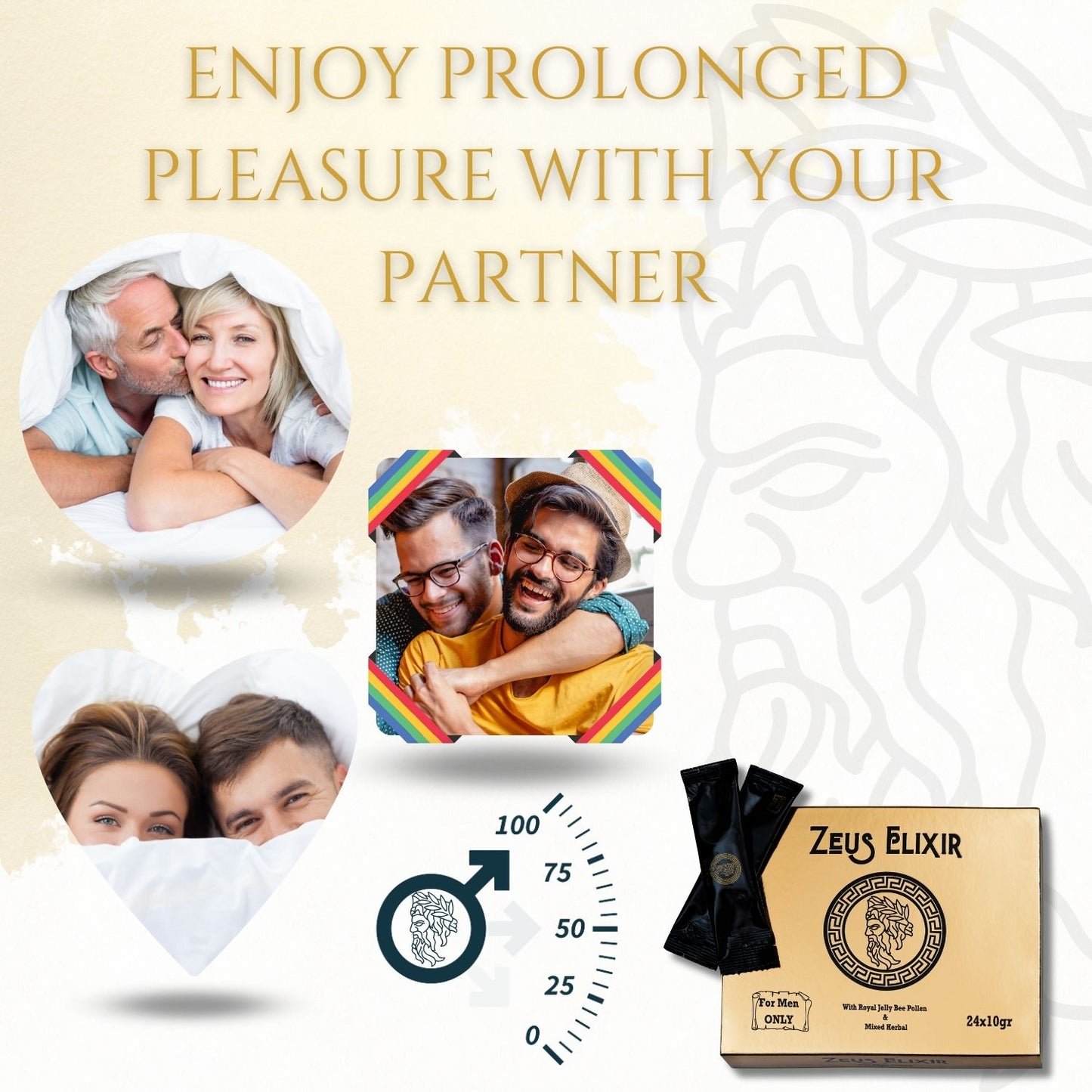Zeus Organic Honey for Men-Extra Strength Honey for Men (Pack of 24 Sachet)