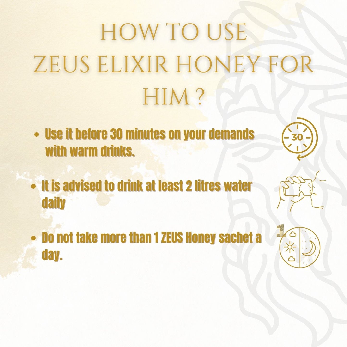 Zeus Organic Honey for Men-Extra Strength Honey for Men (Pack of 24 Sachet)